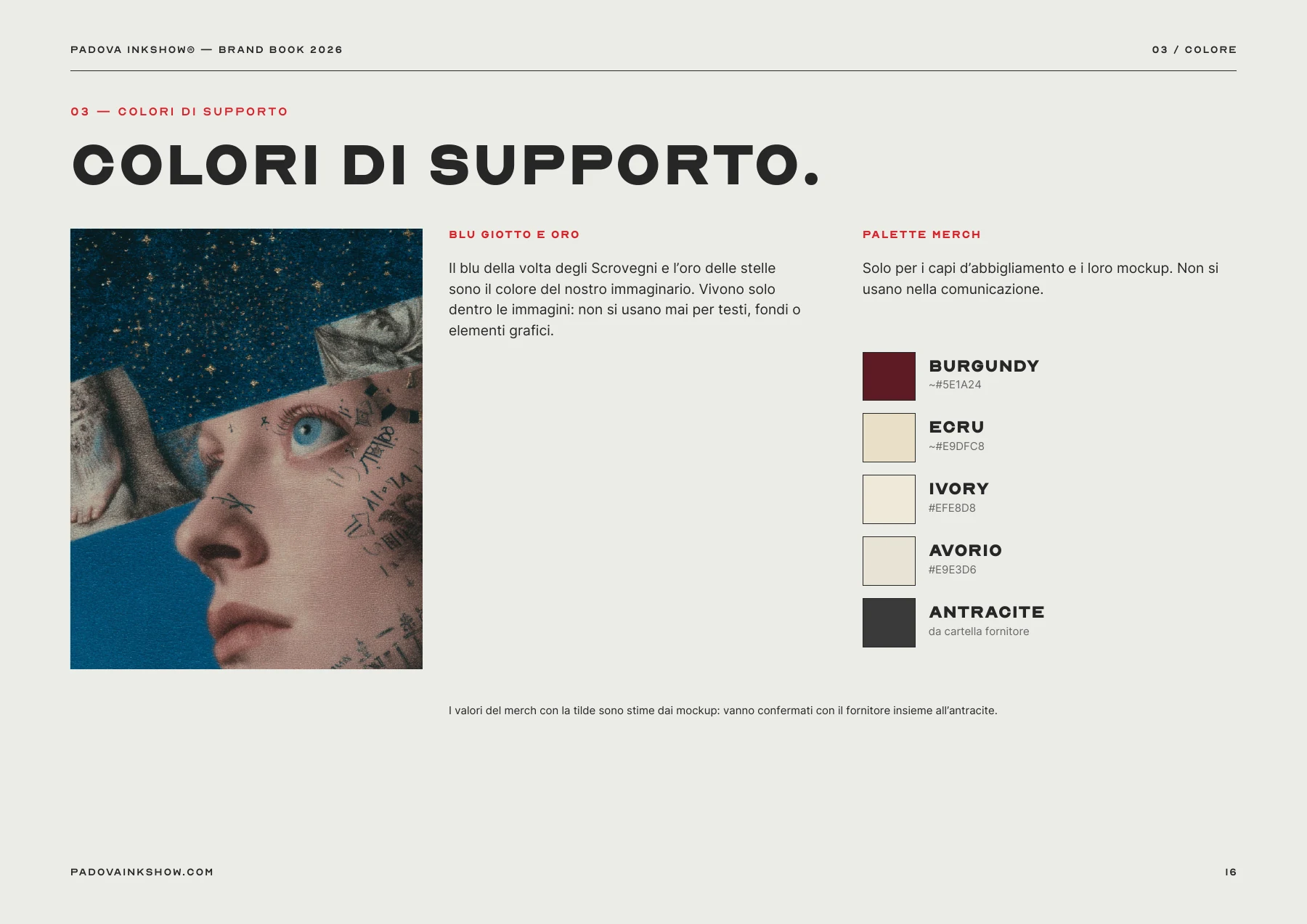 Padova InkShow brand book 2026 — page 16