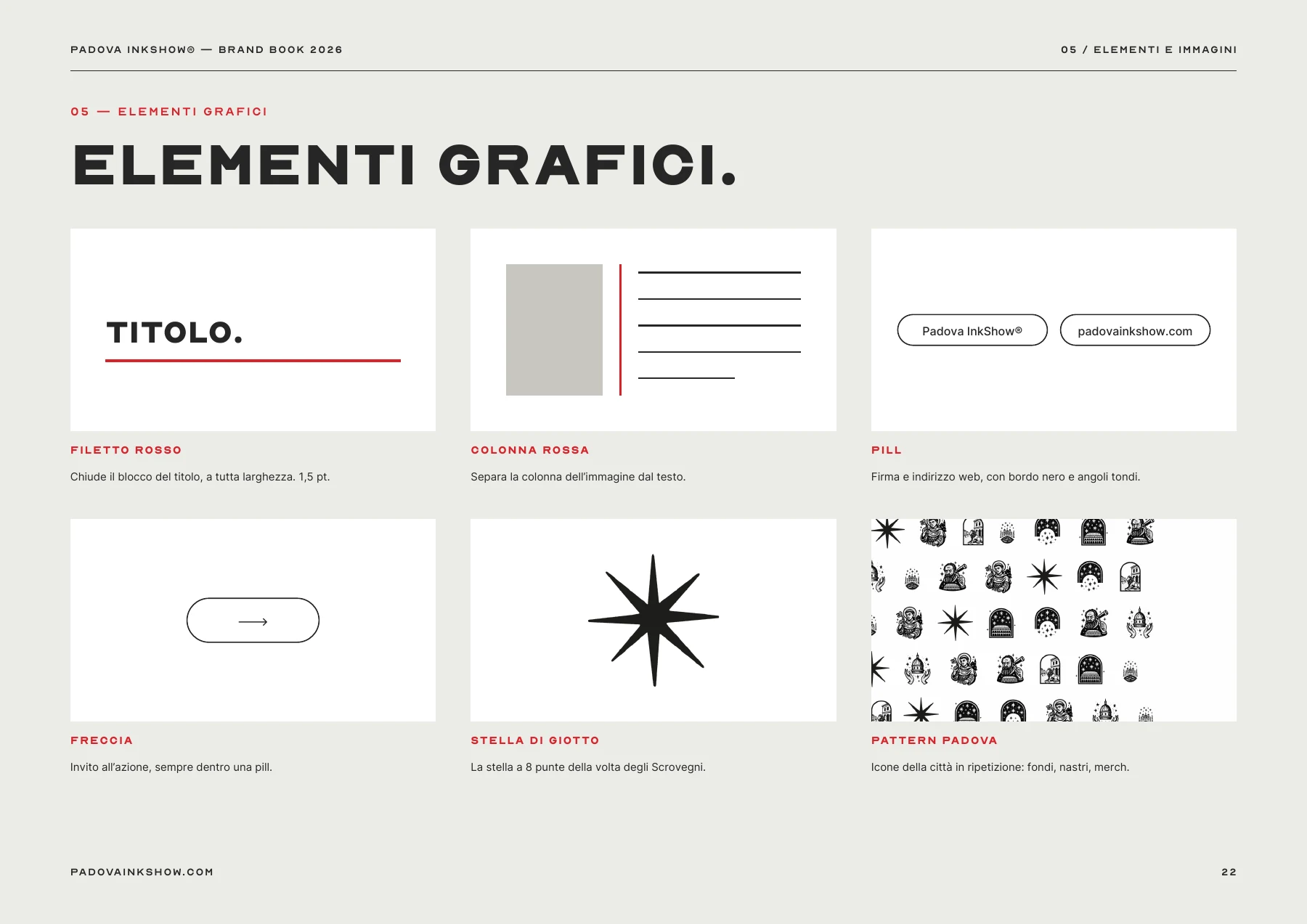 Padova InkShow brand book 2026 — page 22