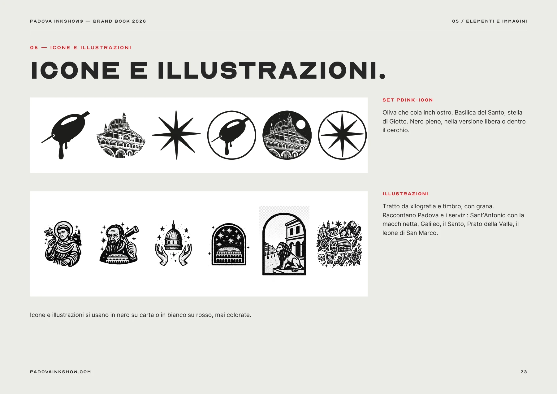 Padova InkShow brand book 2026 — page 23