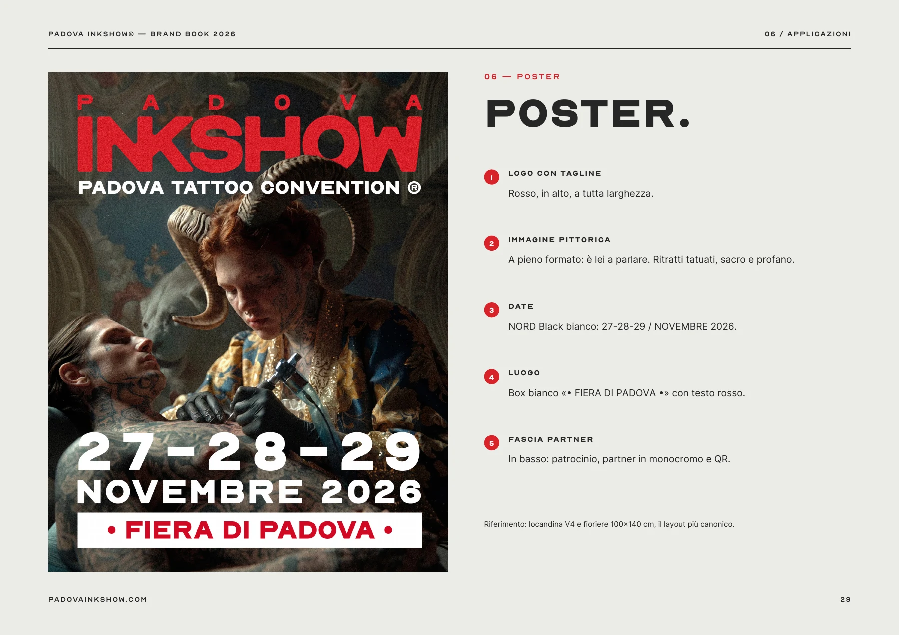 Padova InkShow brand book 2026 — page 29