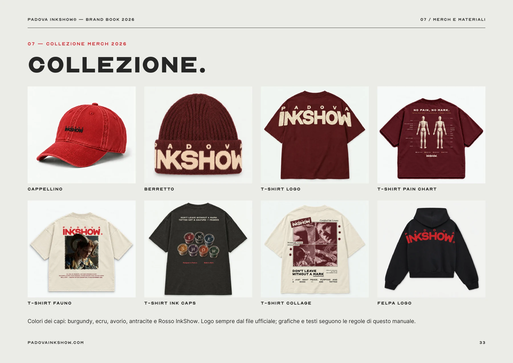 Padova InkShow brand book 2026 — page 33